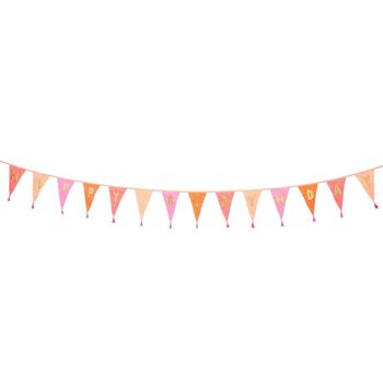 Happy Birthday Pink Cotton Bunting, 2 of 4
