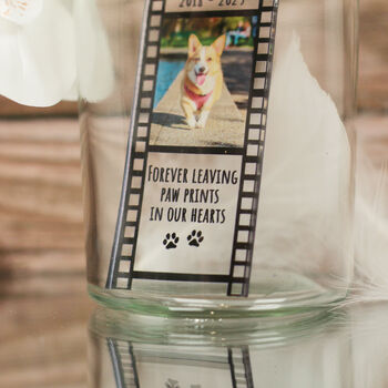 Pet Memorial Photo Strip Message In A Bottle, 3 of 4