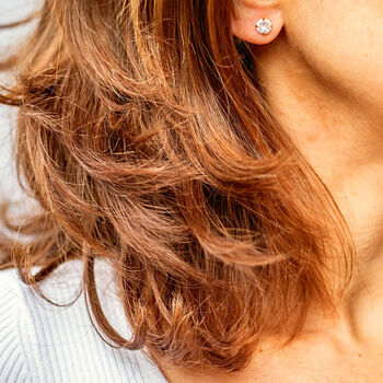 Gold Plated Stud Earrings Sizes 5mm Or 8mm, 2 of 2
