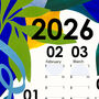 2026 Botanical Design Calendar, Portrait Wall Planner, thumbnail 3 of 4