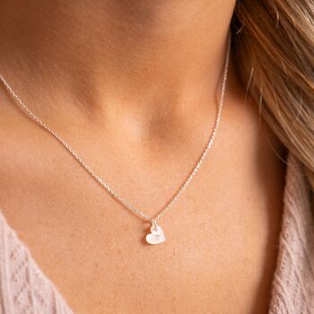 Personalised Mini Heart Initial Necklace, 2 of 12