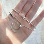 Sterling Silver Ball Slider Bracelet Personalised Mini Star And Birthstone, thumbnail 8 of 10