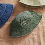 Personalised Vintage Dad Bucket Hat In Olive Green, thumbnail 3 of 3