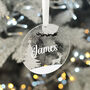 Personalised Name Glitter Acrylic Christmas Tree Decoration Bauble, thumbnail 3 of 9