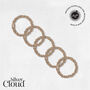 Silver Cloud Caramel Satin Skinny Scrunchies Five Pack, thumbnail 2 of 3