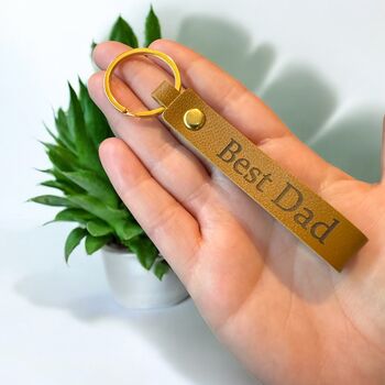 Personalised Engraved Leather Keychain – Personalised Gift, 5 of 7