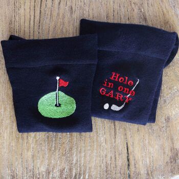 Personalised Embroidered Golf Socks Gift, 2 of 3