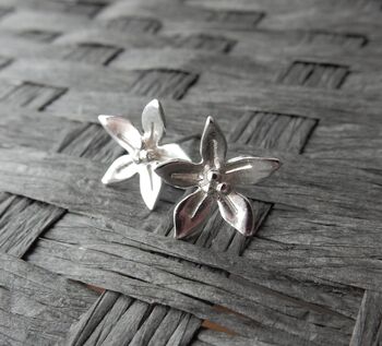 Silver Wildflower Pendant And Chain, 5 of 6