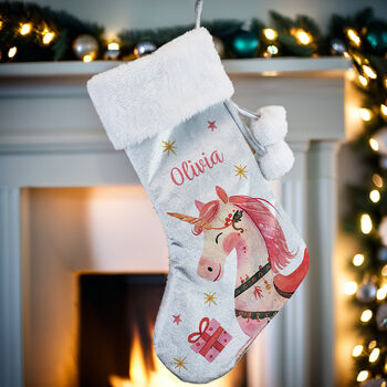 Personalised Unicorn Christmas Stocking, 3 of 4