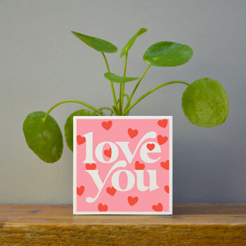 'Love You' Valentine's Plant Pot And Houseplant, 7 of 7