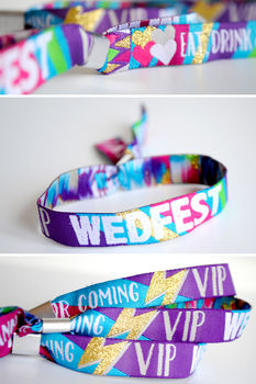 Wedfest Festival Wedding Wristbands, 6 of 10