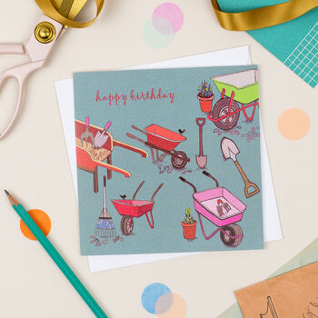 'Wheelbarrows' Birthday Card, 2 of 4