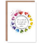 Single Soul Two Bodies Love Heart Rainbow Anniversary Wedding Card, thumbnail 1 of 6