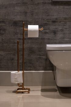 Copper Toilet Paper Holder – Freestanding, 3 of 5