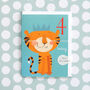 Mini Tiger 4th Birthday Card, thumbnail 4 of 4