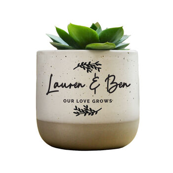 Personalised Plant Pot For Couple Wedding Gift, 3 of 3