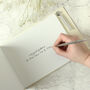 Wedding Guest Book And Pen, White Linen, thumbnail 6 of 8