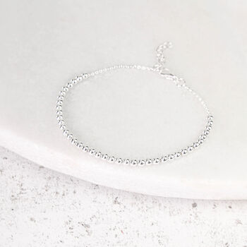 Sterling Silver 925 40th Birthday 40 Beads Bracelet, 2 of 6