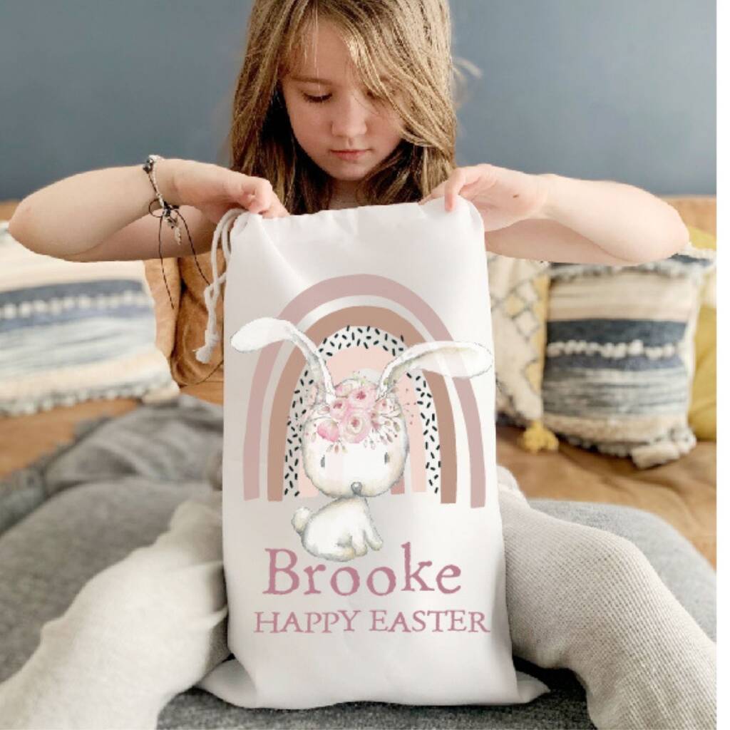 Personalised Easter Drawstring Bag By Perfect Parcels