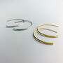Sterling Silver Minimalist Open Hoop Earrings, thumbnail 3 of 7
