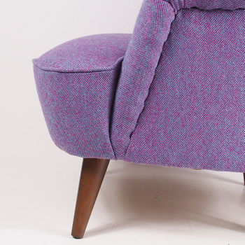 The New Pinta Armchair In Bute Purple Tweed, 6 of 6