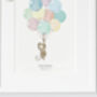 Personalised Kid's Bright Pastel Balloon Bunch Picture, thumbnail 2 of 7