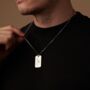 Personalized Silver Mens Dog Tag Necklace, thumbnail 5 of 12