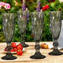 Set Of Four Jewel Tones Coloured Champagne Flutes, thumbnail 1 of 7