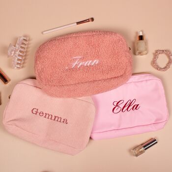 Personalised Embroidered Make Up And Cosmetics Bag, 7 of 7