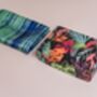 100% Mulberry Silk Scarf, Green And Blue, Aurora Borealis, thumbnail 9 of 9