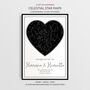The Night She Said Yes Personalised Star Map Print Engagement Gift, thumbnail 1 of 12