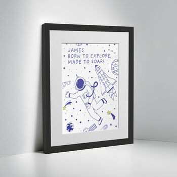 Personalised Space Children’s Nursery Framed Print, 3 of 10