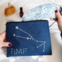 Personalised Star Sign Make Up Bag + Eye Mask Gift Set, thumbnail 3 of 4