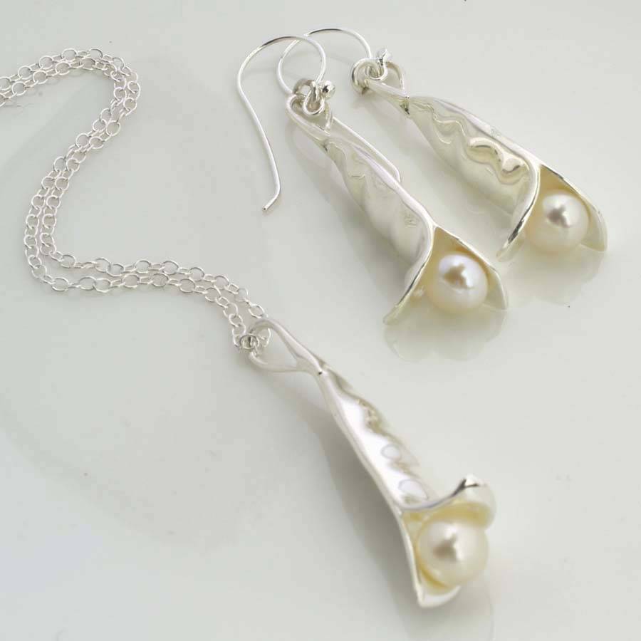 Sterling Silver Peapod Earrings By Martha Jackson Sterling Silver ...