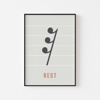 Note Rest Print | 32nd Note, 9 of 10