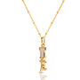 Gold Plated I Initial Necklace With Mother Of Pearl, thumbnail 2 of 6