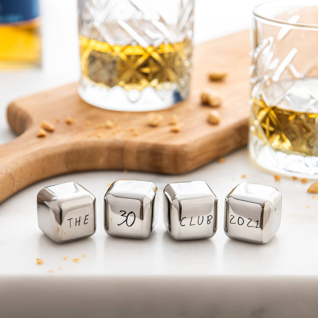 Personalised Steel Ice Cubes 30th Birthday Gift, 1 of 10