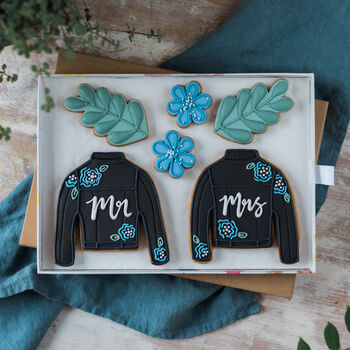 Two Leather Jackets Biscuit Gift Set, 6 of 8