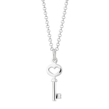 Personalised Sterling Silver Key Necklace, 8 of 11