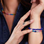 Rainbow Gemstone Evil Eye Beaded Bracelet, thumbnail 2 of 2