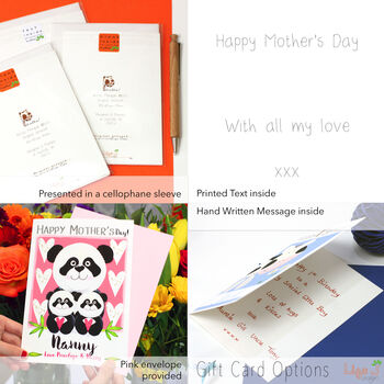 Personalised Panda Nan Mother's Day Card, 7 of 7
