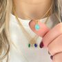 Semi Precious Gemstone Charm Necklace Choice Of Stones, thumbnail 2 of 11