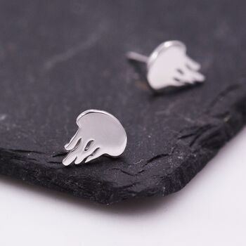 Cute Jellyfish Stud Earrings In Sterling Silver, 5 of 10