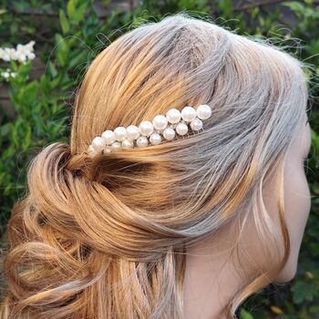 Pearl Bridal Hair Comb For Weddings, 12 of 13