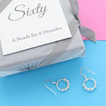60th Birthday Bead Earrings, 3 of 3