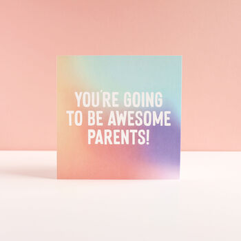 Going To Be Awesome Parents New Baby Card, 2 of 3