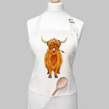 Bright Highland Cow Apron, 2 of 3