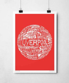 Liverpool Football Club Typography Print, 3 of 9