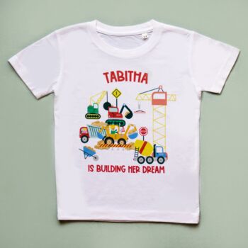 Personalised Construction Vehicles Children's T Shirt, 2 of 3