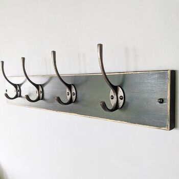 Farrow And Ball Studio Green Painted Coat Rack, 3 of 4